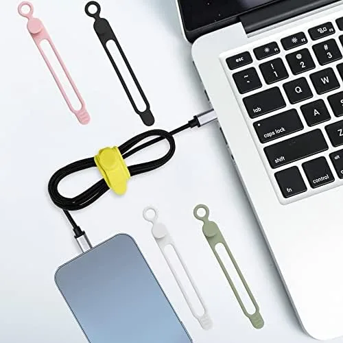 The 50Pcs Silicone Cable Ties, Cord Organizer Cable Management-Multi | Reusable compared in context