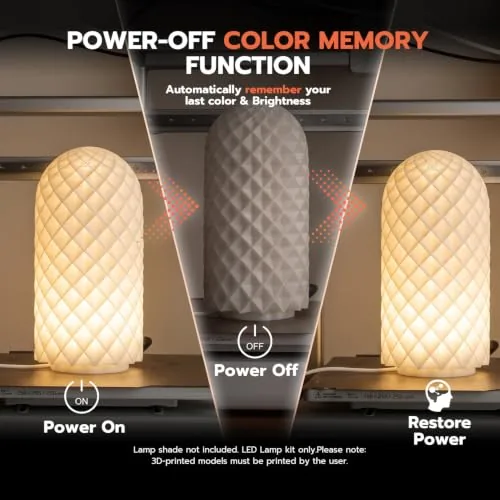 Close look at the 3-Pack Tricolor LED Lamp Kit 001 for Bambu Lab 3D build quality