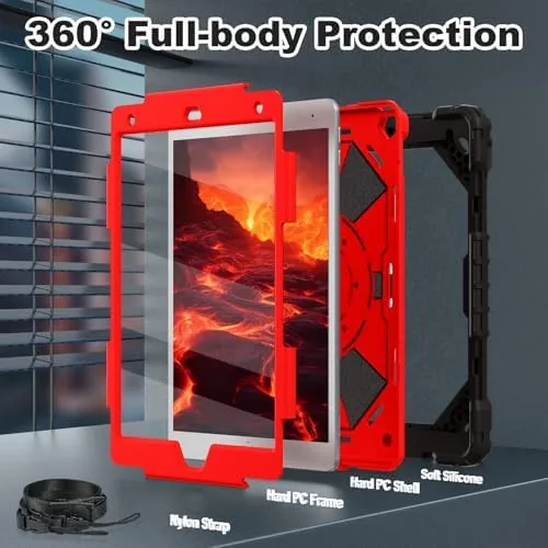 Close look at the WESOROL Case for iPad 9th/8th/7th Generation 10.2 Inch (2021/2020/2019),Full-Body Drop build quality