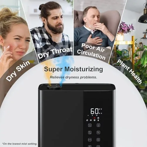 Another view of the JRD Warm & Cool Mist Humidifiers for Bedroom 5L, Quiet