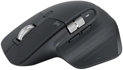 Logitech MX Master 3S Bluetooth mouse in Graphite on a desk