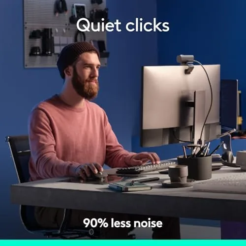MX Master 3S tracking on a glass desk surface