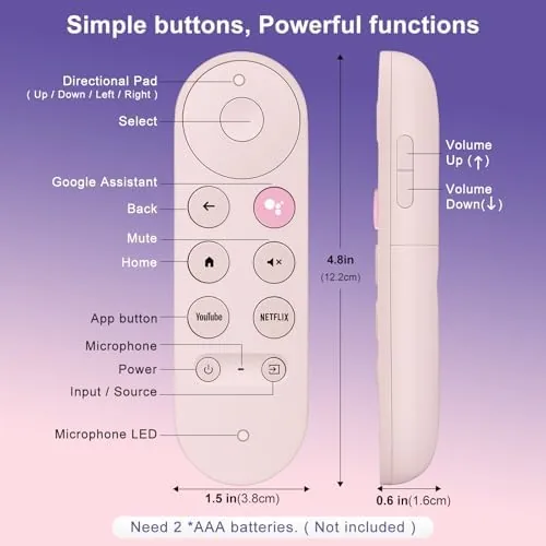The remote showing the pairing indicator during setup