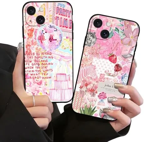 2 Pack Preppy Collage Phone Case for iPhone 15 6.1",Cute Flower Aesthetic Floral Cases Review: Tested and Rated