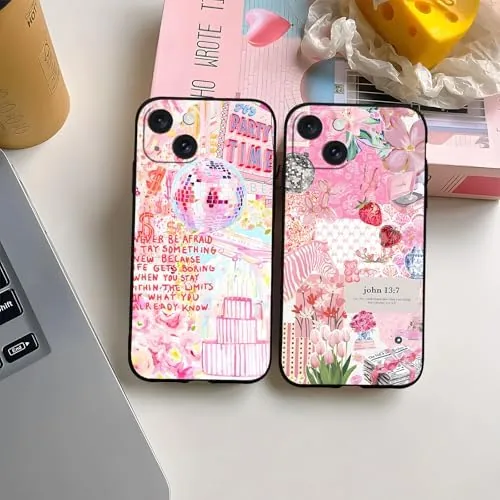 The 2 Pack Preppy Collage Phone Case for iPhone 15 6.1",Cute compared in context