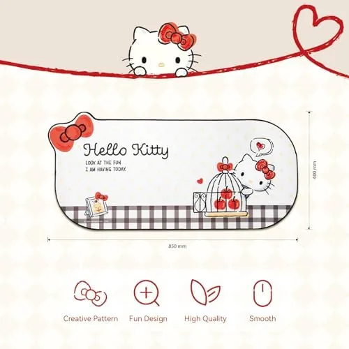 Close look at the Kuitmor Kawaii Anime Cat Mouse Pad, Non-Slip Waterproof Desk Mat build quality