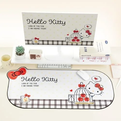 Another view of the Kuitmor Kawaii Anime Cat Mouse Pad, Non-Slip Waterproof Desk Mat