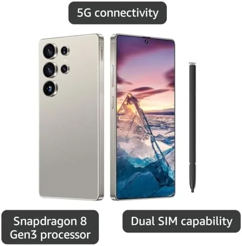 Detail shot of the I25Ultra Unlocked Smartphone,16+512GB Unlocked Phone,6.9" HD+ Display,Built in Pen,Snapdragon 8 features