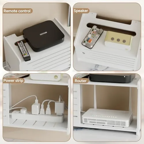 The Wooden WiFi Router Storage Box Hider Shelf, Decorative Projector Box in real use