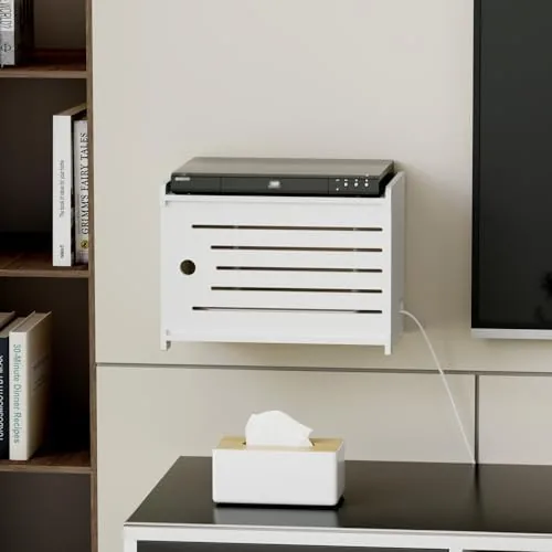The Wooden WiFi Router Storage Box Hider Shelf, Decorative Projector Box compared in context