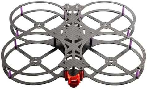 Close look at the 5Inch FPV Racing Drone Frame, Quadcopter Frame, Carbon Fiber, circular build quality