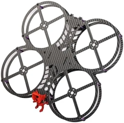 Detail shot of the 5Inch FPV Racing Drone Frame, Quadcopter Frame, Carbon Fiber, circular features