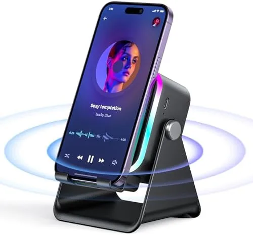 Overview of the Induction Speaker with Phone Stand 5 in 1 Wireless Bluetooth