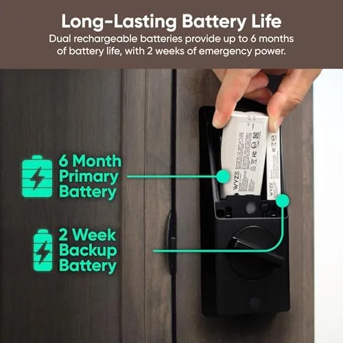 Wyze Palm Lock next to a standard keypad smart lock