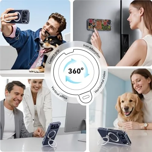 The CASEKOO Clear for iPhone 17 Pro Case with 360 Spin in real use