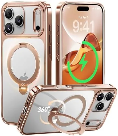Overview of the CASEKOO Rose Gold for iPhone 17 Pro Case with 360