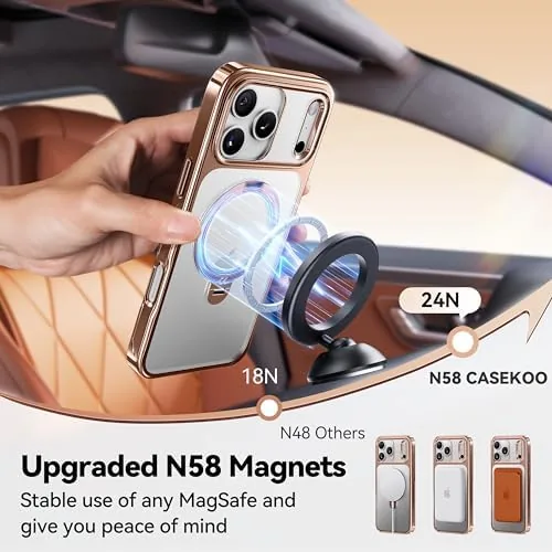 The CASEKOO Rose Gold for iPhone 17 Pro Case with 360 compared in context