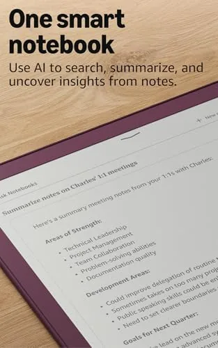A student writing notes on the Kindle Scribe Colorsoft at a desk