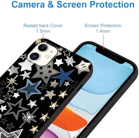 Close look at the 2 Pack Cool Star Phone Case for iPhone 11 6.1",Cute build quality