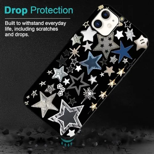 The 2 Pack Cool Star Phone Case for iPhone 11 6.1",Cute in real use