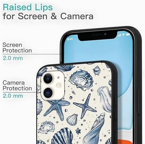 Close look at the 2 Pack Cute Beach Phone Case for iPhone 11 6.1",Kawaii build quality