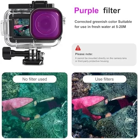 The FitStill Diving Filter Kit for DJI OSMO Action 5 Pro/4/3 compared in context