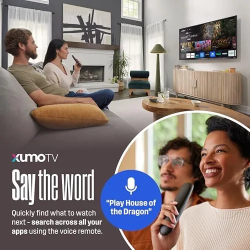 The Xumo live TV guide on screen during setup