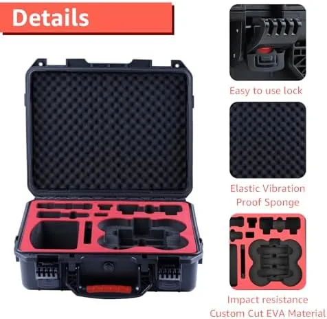 Eight DJI Avata 2 batteries seated in their padded foam slots