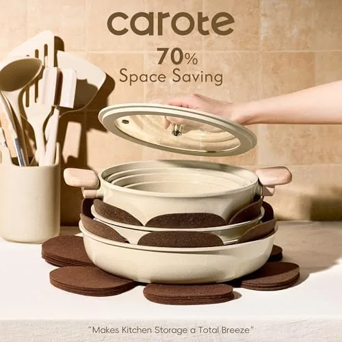 A roast finishing in the oven inside the CAROTE ceramic pan with no handle