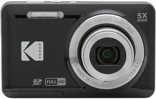 The top controls of the Kodak PIXPRO FZ55 showing the mode dial and shutter