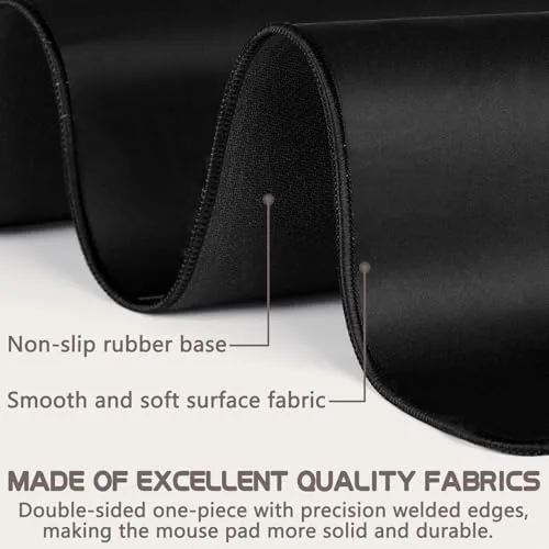 Close look at the Mouse Pad Gaming - Desk Mat for Keyboard and Mouse build quality