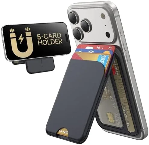 Overview of the TWZKG for MagSafe Wallet, 5 Cards Holder with Stand, Magnetic