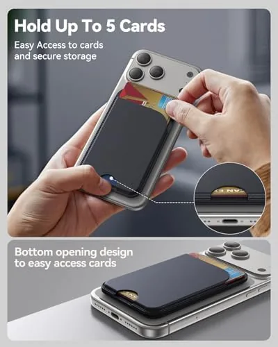 Close look at the TWZKG for MagSafe Wallet, 5 Cards Holder with Stand, Magnetic build quality