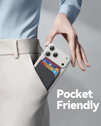 Another view of the TWZKG for MagSafe Wallet, 5 Cards Holder with Stand, Magnetic