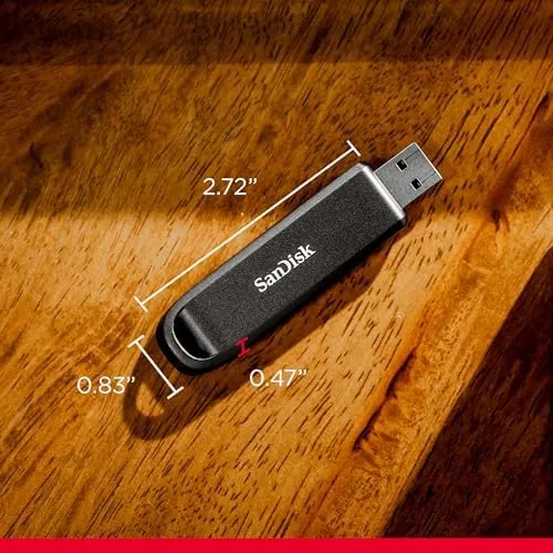 Close-up of the SanDisk Extreme PRO connector and aluminum body