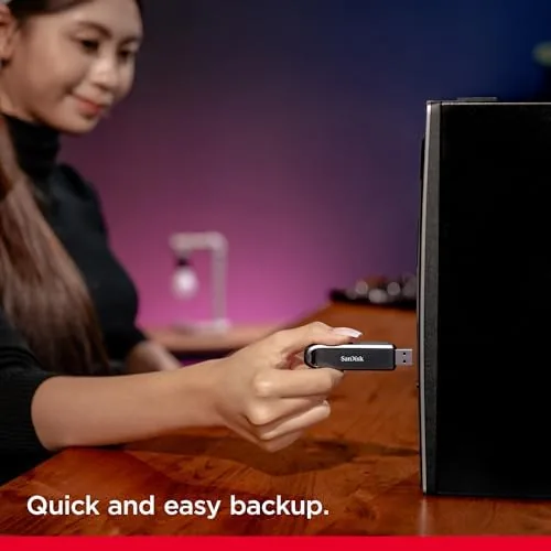 The SanDisk Extreme PRO plugged into a laptop