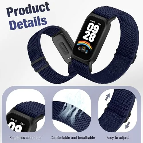 Close look at the 2 Pack Elastic Bands Compatible with Xiaomi Smart Band 9 build quality
