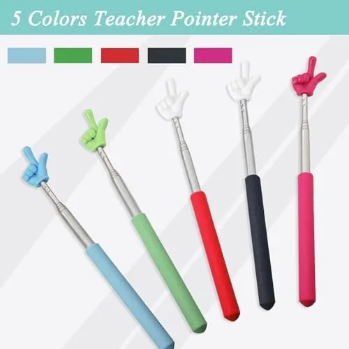 Close look at the 5Pcs Pointer Finger Stick, Five Colors | Multipurpose Teacher Supplies build quality