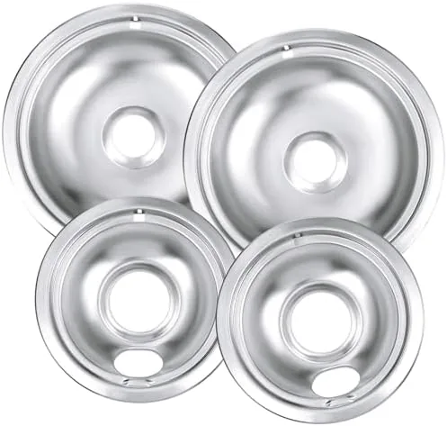 Chrome Drip Pan Set Review: Six and Eight Inch Replacements for Electric Ranges