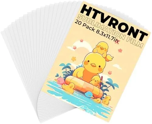 HTVRONT Sublimation Heat Transfer Film -20 Pack A4 for Phone Cases Transfer | 3D Review: Tested and Rated