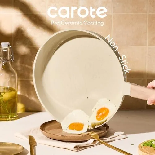 Vegetables being stir fried in a CAROTE frying pan