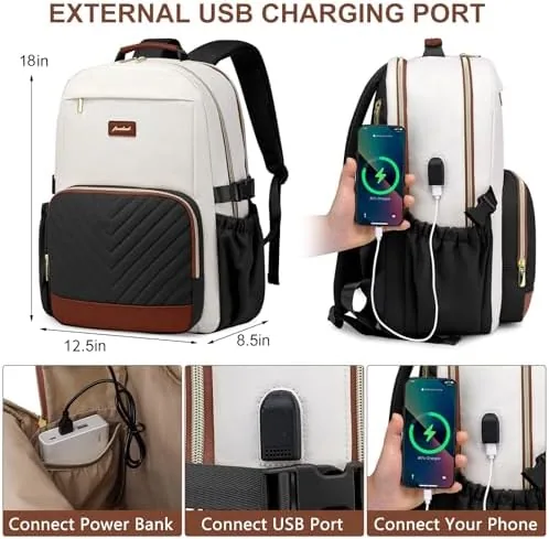 Another view of the Laptop Backpack for Women Bookbag: 17 inch Work School Backpacks