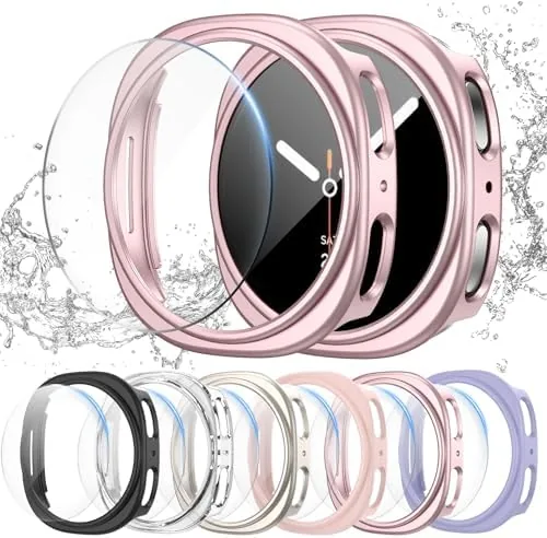 Galaxy Watch 8 40mm fitted with the PC bumper and glass protector