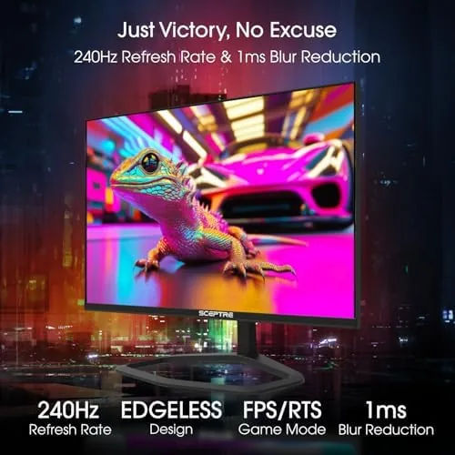 The New! Sceptre 24.5-inch Gaming Monitor 240Hz 1ms DisplayPort x2 HDMI in real use