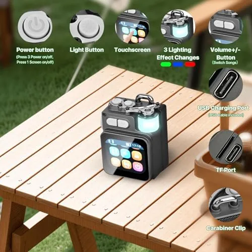 Comparison of the mini speaker with a larger portable speaker