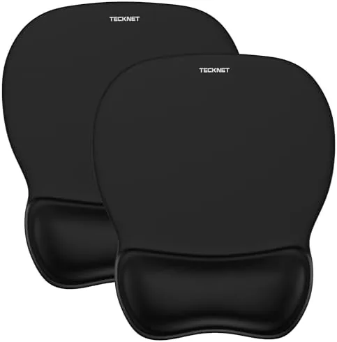 TECKNET 2 Pack Gel Ergonomic Mouse Pad with Wrist Rest, Non-Slip PU Base | Review: Tested and Rated
