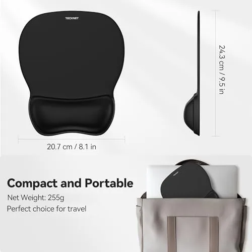The TECKNET 2 Pack Gel Ergonomic Mouse Pad with Wrist Rest compared in context