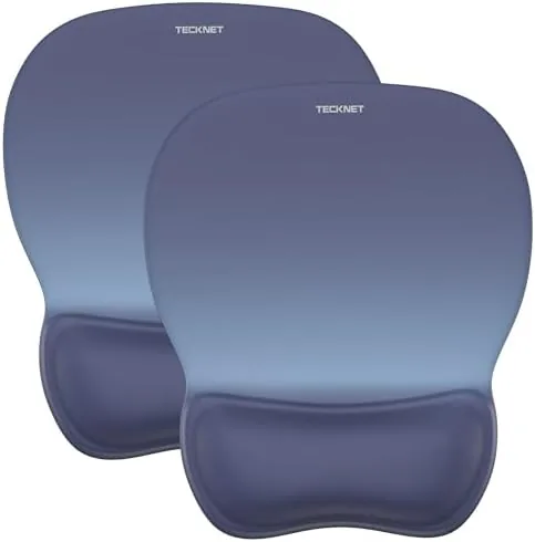 TECKNET 2 Pack Gel Ergonomic Mouse Pad with Wrist Rest, Non-Slip PU Base | Review: Tested and Rated