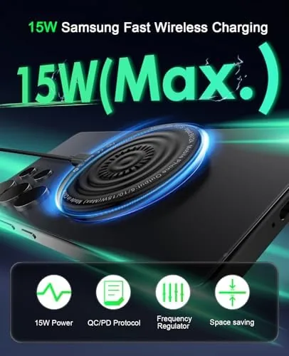 Detail shot of the Wireless Charger 2Pack 6FT 15W Samsung Magnetic MagSafe Charger | features