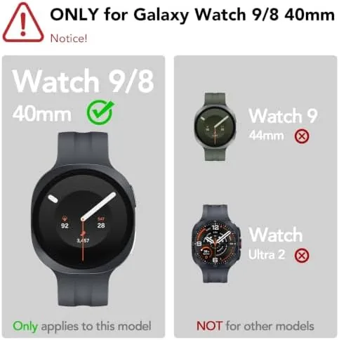 Close look at the SPGUARD For Samsung Galaxy Watch 9/8 40mm Screen Protector [4-Pack] build quality